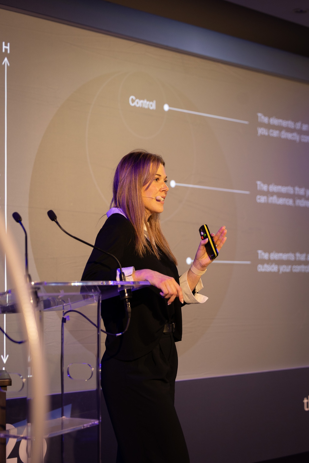 Elle' presenting a keynote